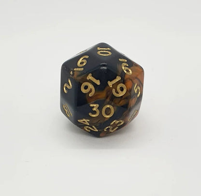 D30 Polyhedral Swirl Dice