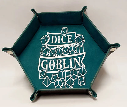 'Dice Goblin' teal dice tray