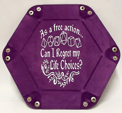 'Free Action' purple dice tray