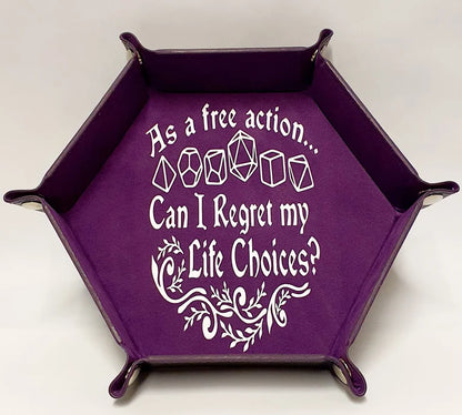 'Free Action' purple dice tray