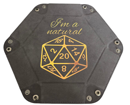 'I'm a natural' Grey holographic dice tray