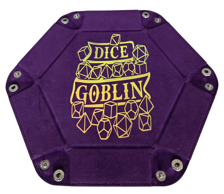 'Dice Goblin' Purple holographic dice tray