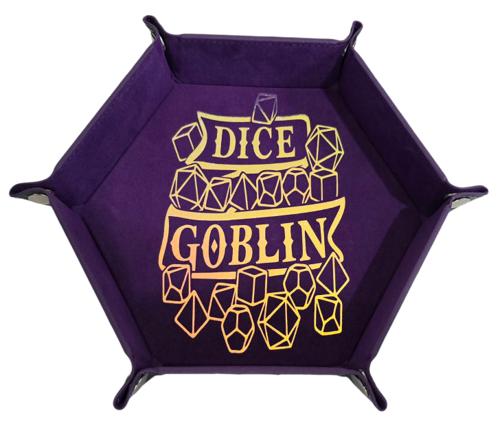 'Dice Goblin' Purple holographic dice tray