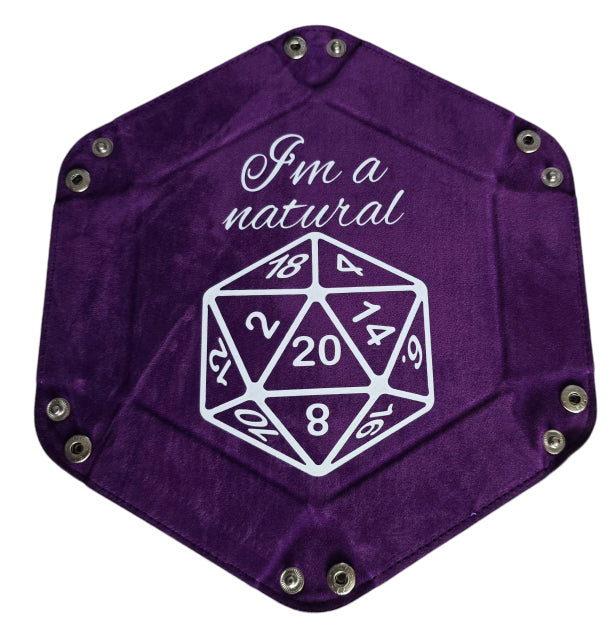 'I'm a natural' purple dice tray