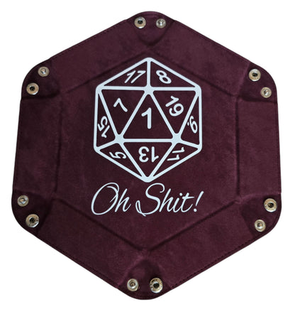 'Oh S**t' brown dice tray