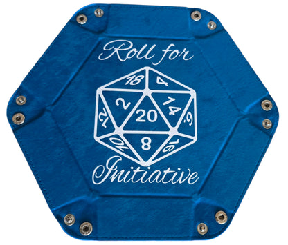 'Roll for Initiative' blue dice tray