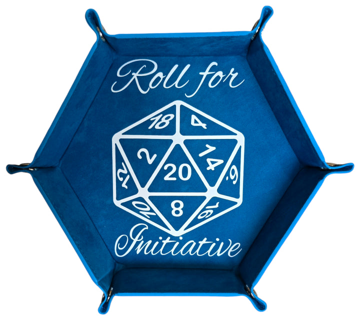 'Roll for Initiative' blue dice tray