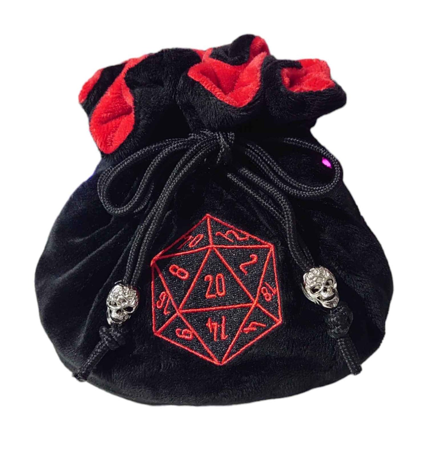 Red and Black Flannel Dice Bag.